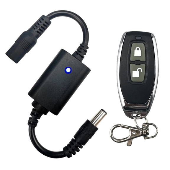 DC 3.7V-12V Wireless Receiver + 433Mhz Remote Control, DC 3.7V-12V Connector Plug and Play for LED Light Battery