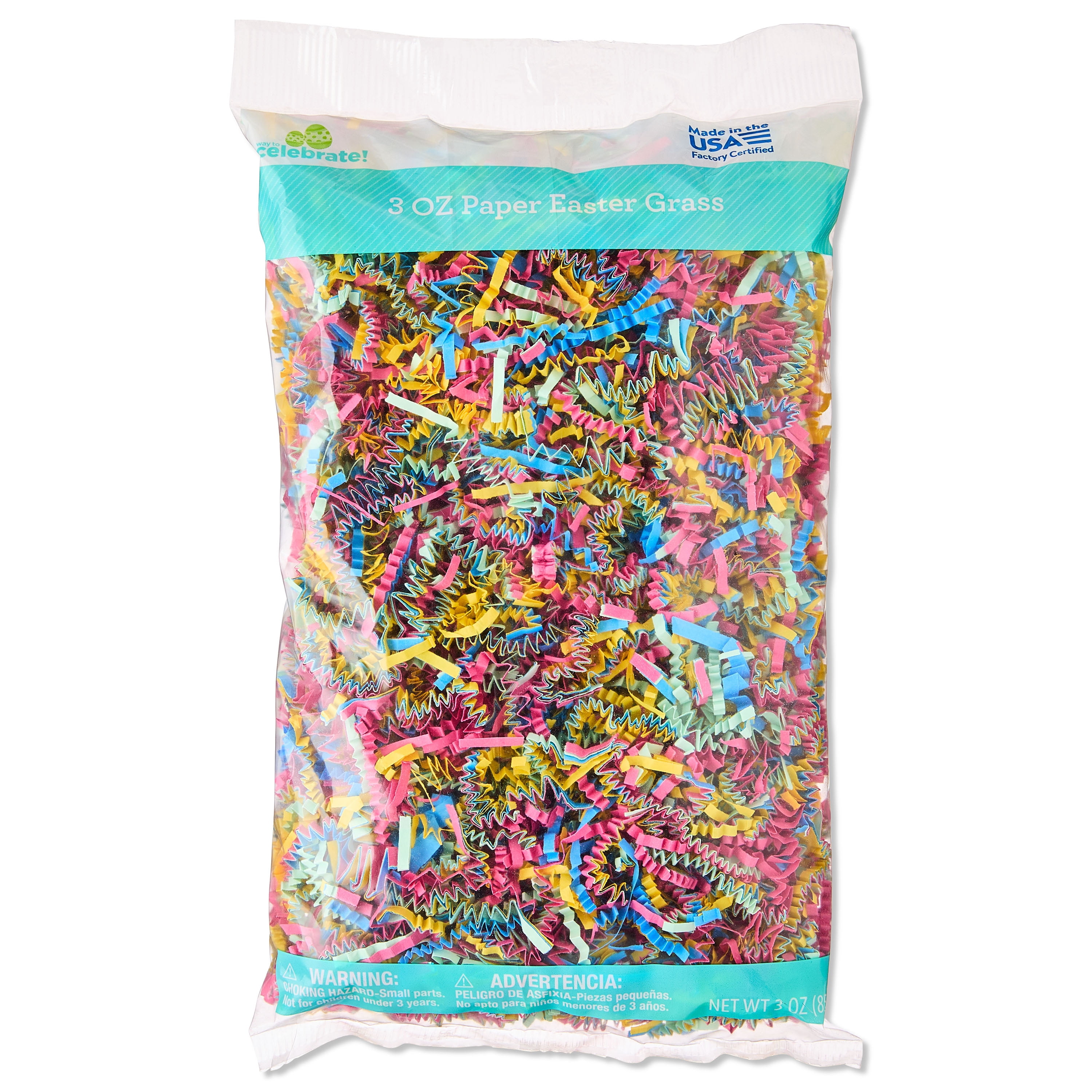 Paper Grass, Multicolor, 3 oz, Easter by Way To Celebrate