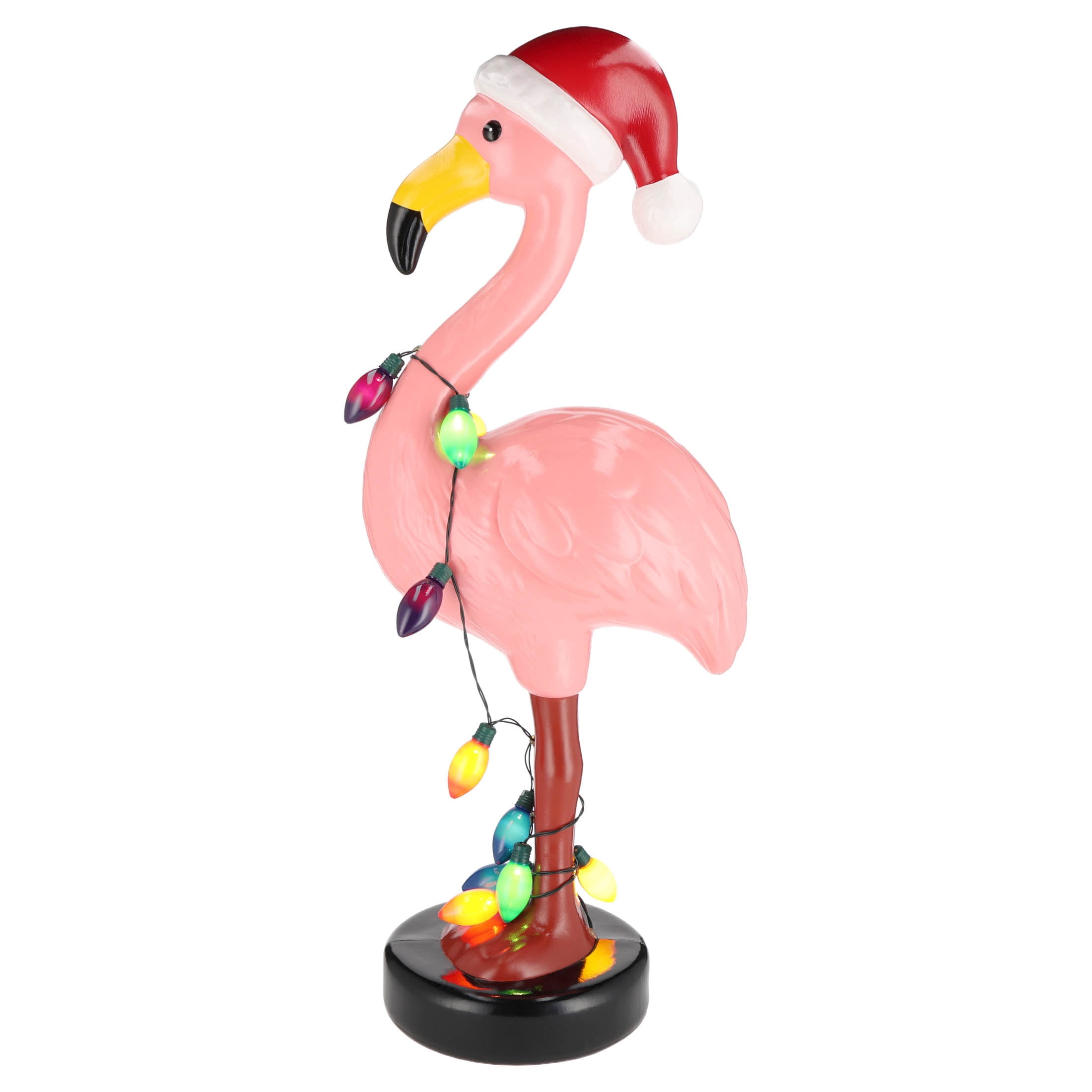 Lighted Blow Mold Flamingo Indoor/Outdoor Christmas Decoration, Multicolor, 32", by Holiday Time