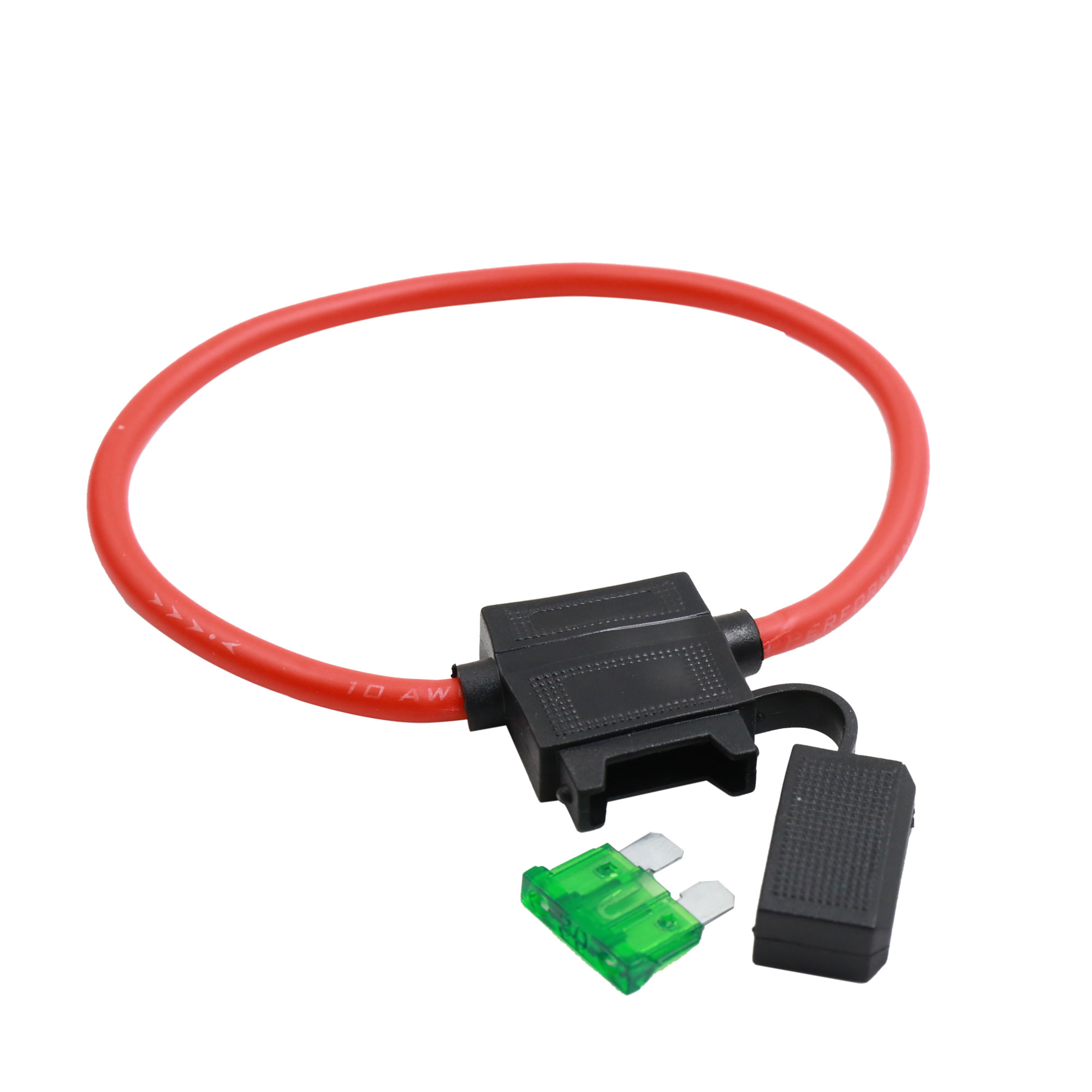 DC 32V 10 Gauge Car In Line Standard Blade Style Fuse Holder w 30A Fuse