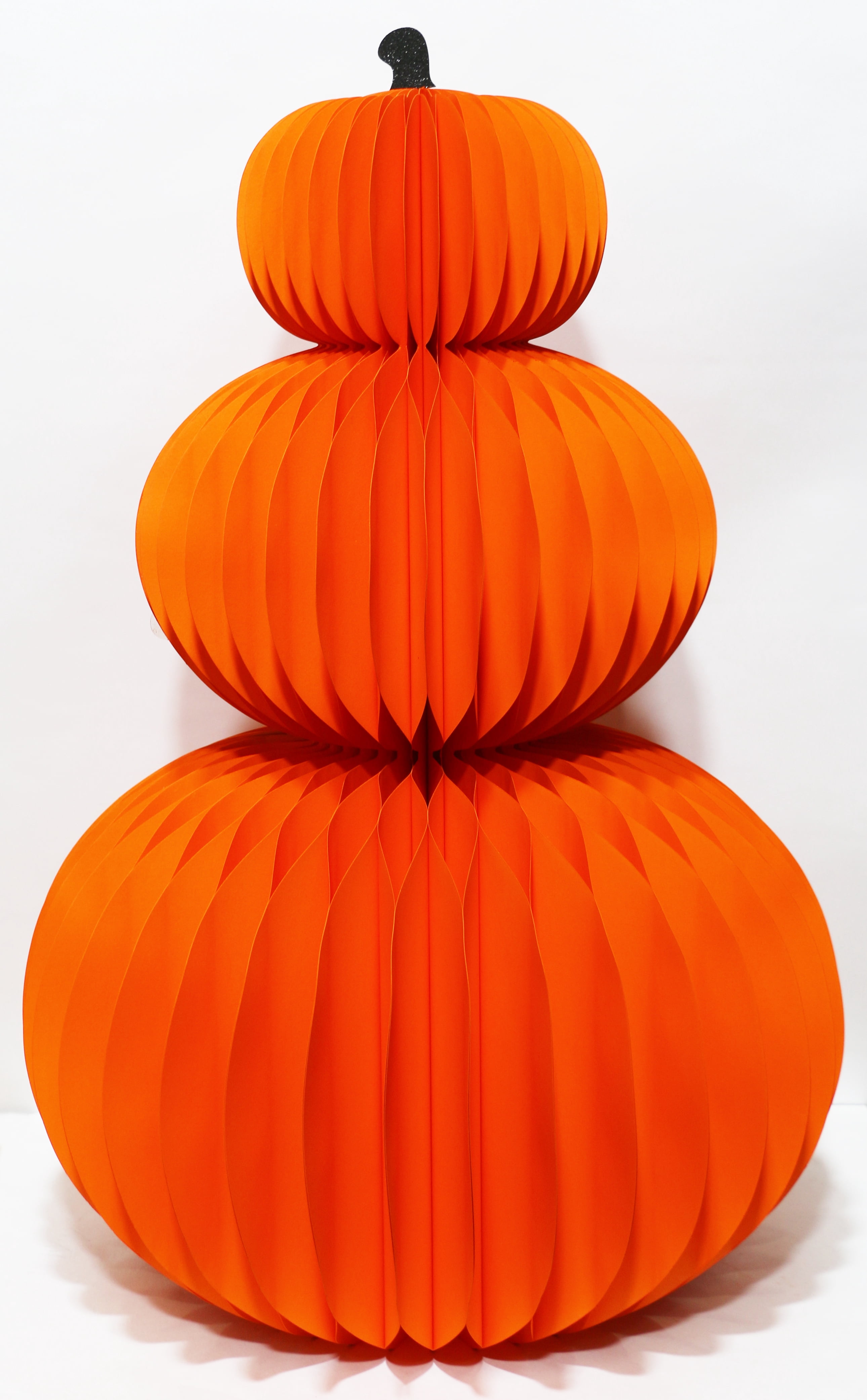 35-Inch Honeycomb Stacked Pumpkin, Halloween In-Door Decor, by Way to Celebrate