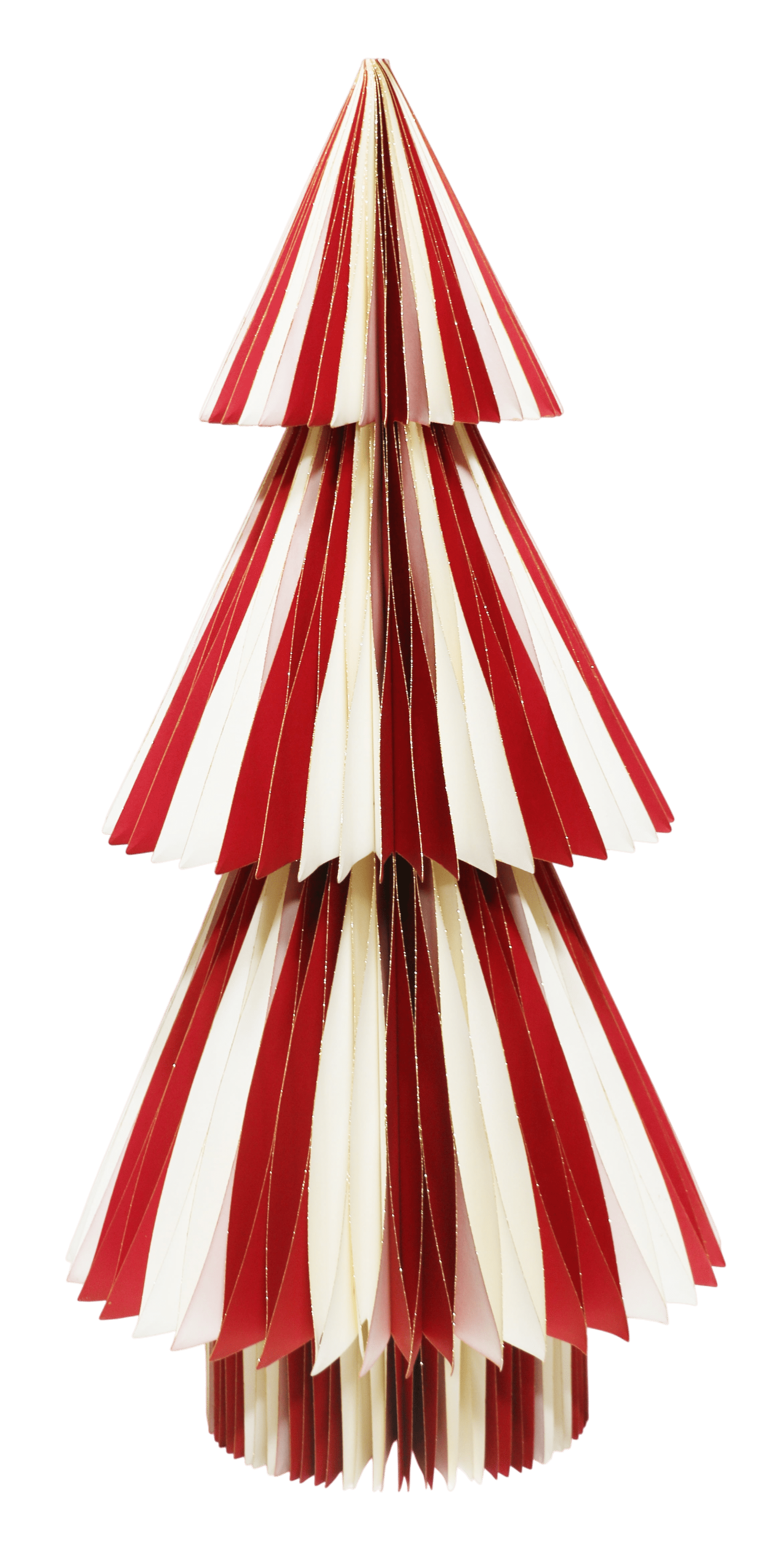 Honeycomb Paper Tree Christmas Decoration, Red and White, 35", by Holiday Time