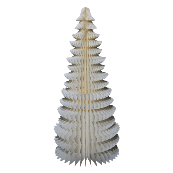 Honeycomb Paper Tree Christmas Decoration, White, 35", by Holiday Time