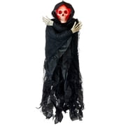 Light-Up Hanging Reaper Decoration, Black, 36", Halloween by Way To Celebrate
