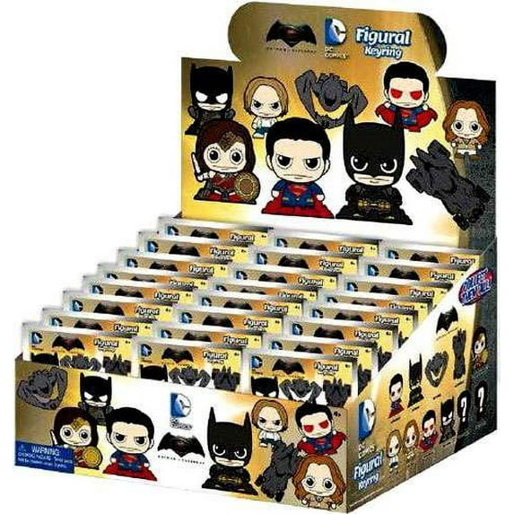 DC 3D Figural Keychains Batman Vs. Superman Mini Figure Keyring Mystery Box