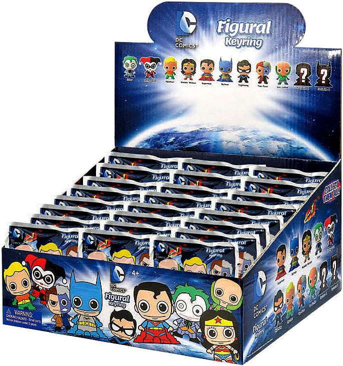 Dc Character Key Rack DC 3D Figural Keychains DC Series 1 Mini Figure Keyring Mystery Box ...