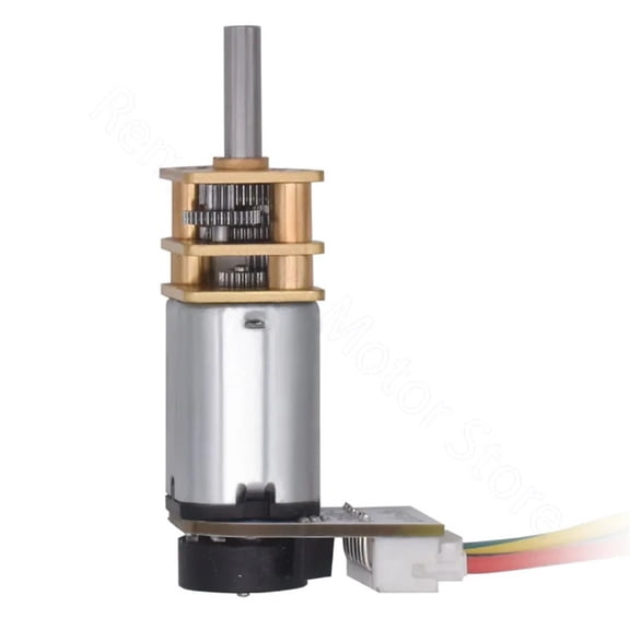 DC 3V 6V 12V Gear Reduction Motor with Hall Encoder 7.5-6000RPM Reversible Worm Turbo Metal Geared Reducer JGA12-N20 DIY Parts ,Low Noise - 380 TO 1_DC6V(06150)