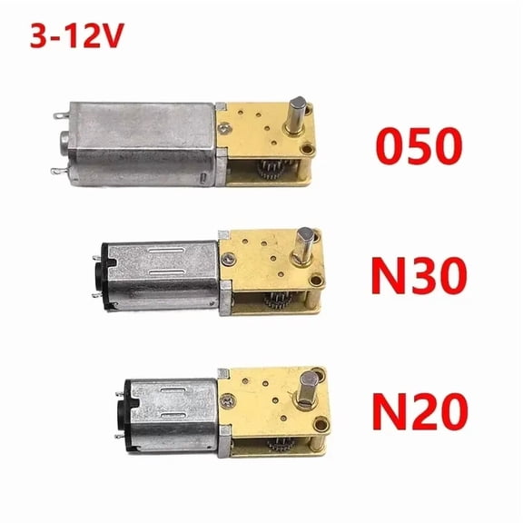 DC 3V 6V 12V Slow Speed Mini 050 N20 N30 Metal Gearbox Worm Gear Motor High Torque Reduction Engine DIY Robot Car Eleltric Lock