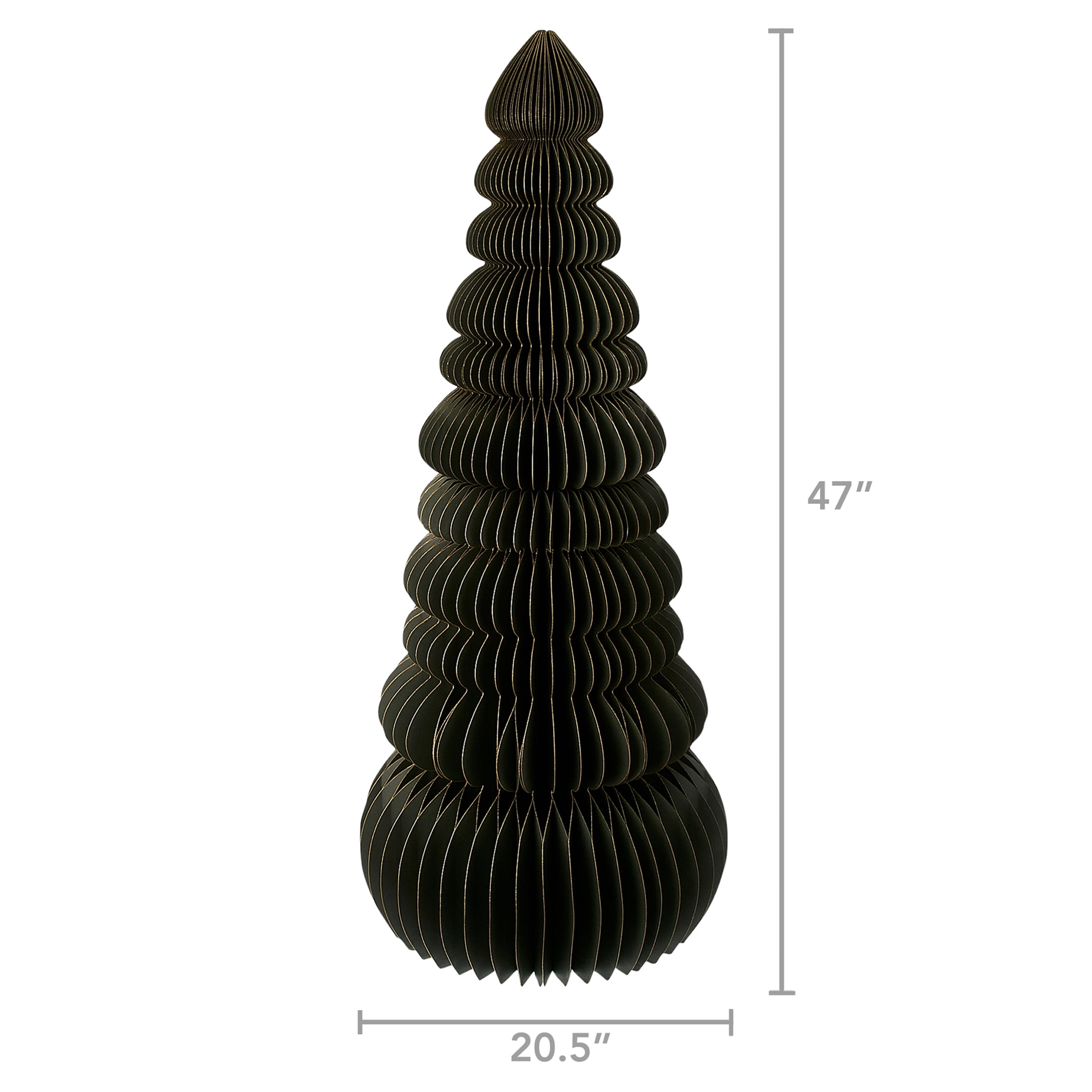 Honeycomb Paper Tree Christmas Decoration, Green, 47", by Holiday Time