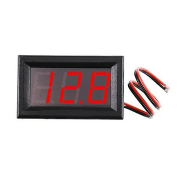 DC 5-120V Voltmeter LED Digital Display Panel Voltage Meter, 2-Wire, 0.56 Inch, for Battery Monitor, Red