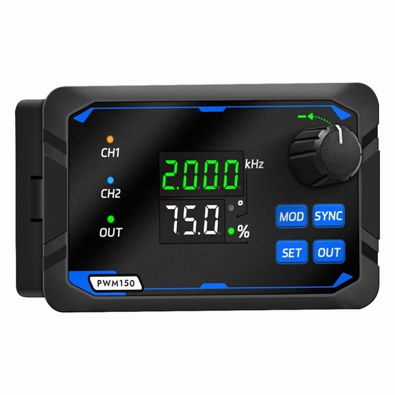 DC 5-24V Dual Signal Generator Square Pulse Wave Frequency Meter 1Hz-150kHz Output PWM150 for Electrician Tool
