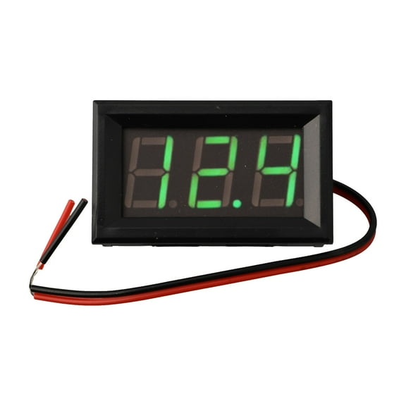 DC 5-30V Voltmeter LED Digital Display Panel Voltage Meter, 2-Wire, 0.56 Inch, for Battery Monitor Voltmeter, Green