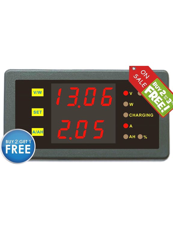 DC 5-40V 0-300A Volt Amp Combo Meter Battery Charge Discharge No Need Power