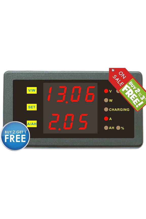 DC 5-40V 0-300A Volt Amp Combo Meter Battery Charge Discharge No Need Power