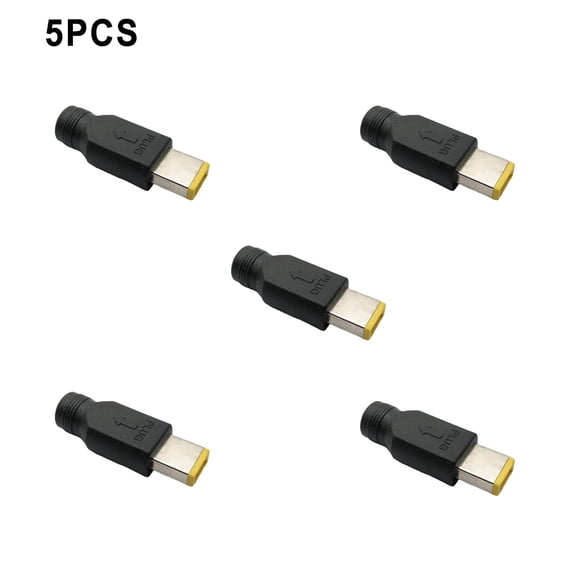 DC 5.5x2.1mm Female To Square Plug 20V Power Converter Socket Connector for ThinkPad AC Power Adapter Charger Supply 5 PCS Converter