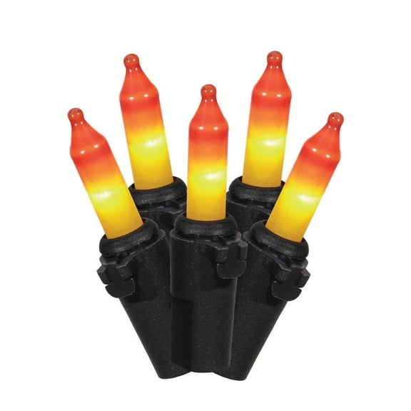 Orange/Yellow Double Lights, 50CT, LED Minis, 9.5ft, Halloween Indoor/Outdoor, by Way To Celebrate