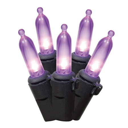 4 pack Purple Lights, 50CT, LED Minis, 9.5ft, Halloween Indoor/Outdoor, by Way To Celebrate