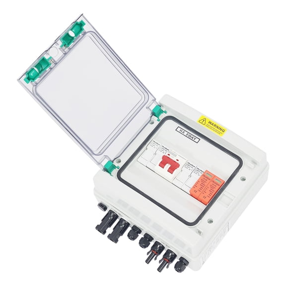 DC 500V / 1000V Solar PV Combiner Box 2 Strings Circuit Breaker For Solar Panel LQL7/LQB1 PG 2.5-6mm, MC4 2.5-6mm