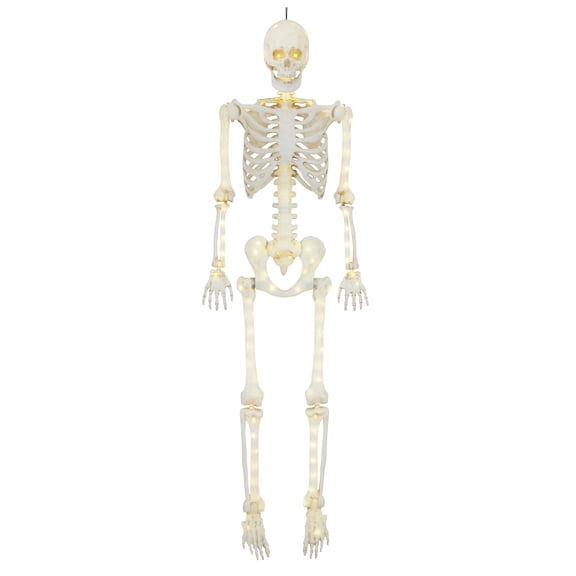 5-foot Poseable LED Illuminated Skeleton, Halloween Decoration, by Way to Celebrate
