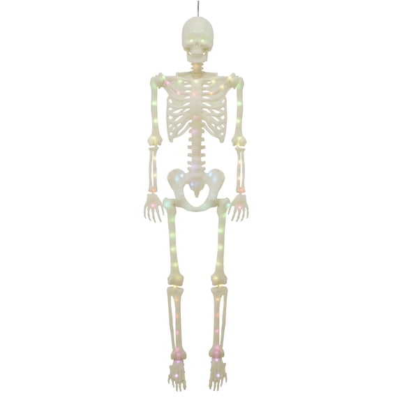 Light-Up LED Poseable Skeleton, Multicolor, 5', Halloween by Way To Celebrate