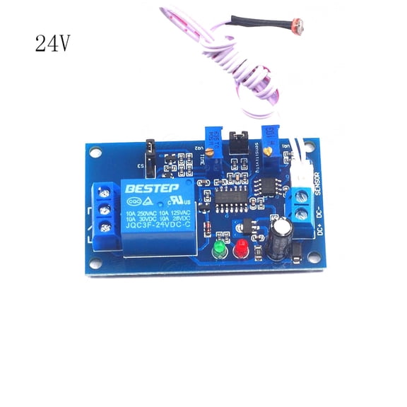 DC 5V 12V 24V Photoresistor Relay Module Light Brightness Sensor Timer Detection Controller Optical Time Delay Adjustable Switch