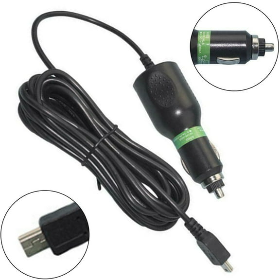 DC 5V 2A Mini USB Car Power Charger Adapter Cable Cord for GPS Camera 3.5m New