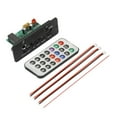 thumbnail image 1 of DC 5V MP3 Player 2x5W Amplifier Bluetooth MP3 Decoder Board Car Music Player FM Radio Handsfree Call Record Module,1 * amplifier board 1 * remote control 4 * cable,Black, 1 of 6