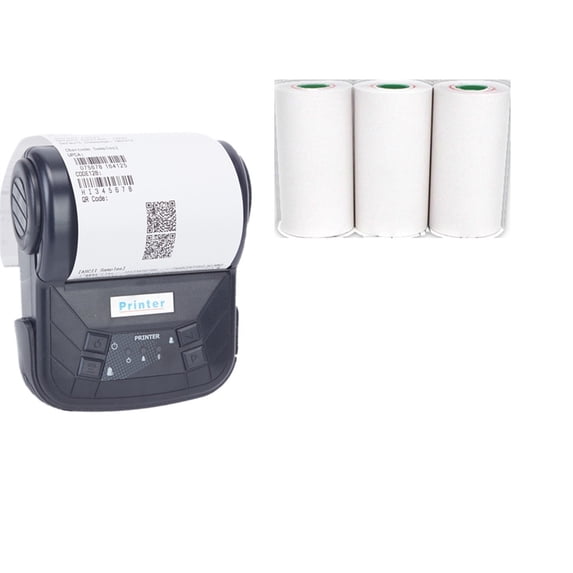 DC 5V USB 3" 80mm Mini Wireless Thermal Receipt Printer Portable Bluetooth Printer Support PC Printer Paper ,Complete Kit