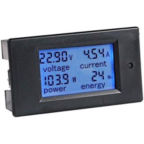 DC 6.5-100V 0-20A LCD Display Digital Ammeter Voltmeter Multimeter Current Power Energy Amperage Meter Gauge with -in Shunt