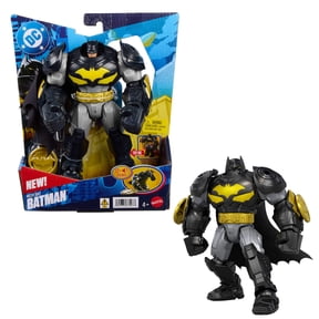 DC Premier 6.5 Inch Oversized Armored Batman Feature Figure, Battle Disc Action, Lights & Sounds