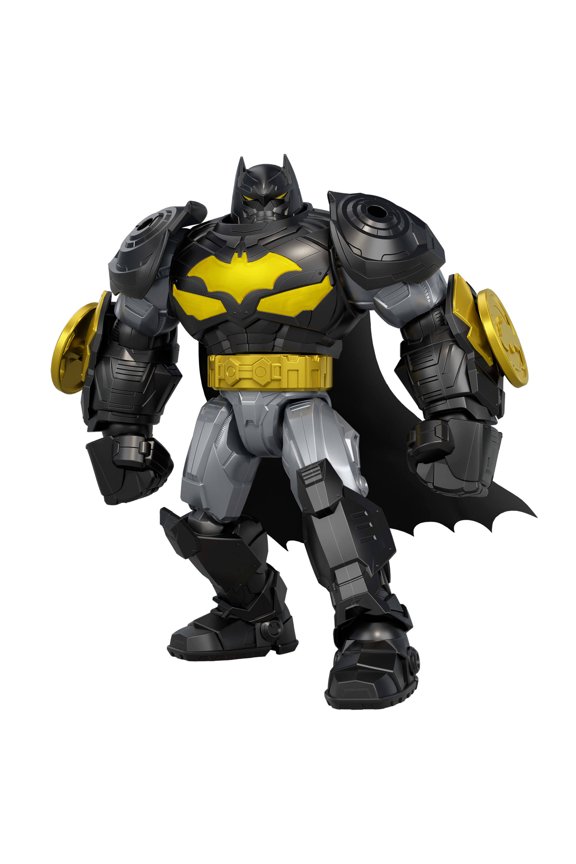 DC Premier 6.5 Inch Oversized Armored Batman Feature Figure, Battle Disc Action, Lights & Sounds