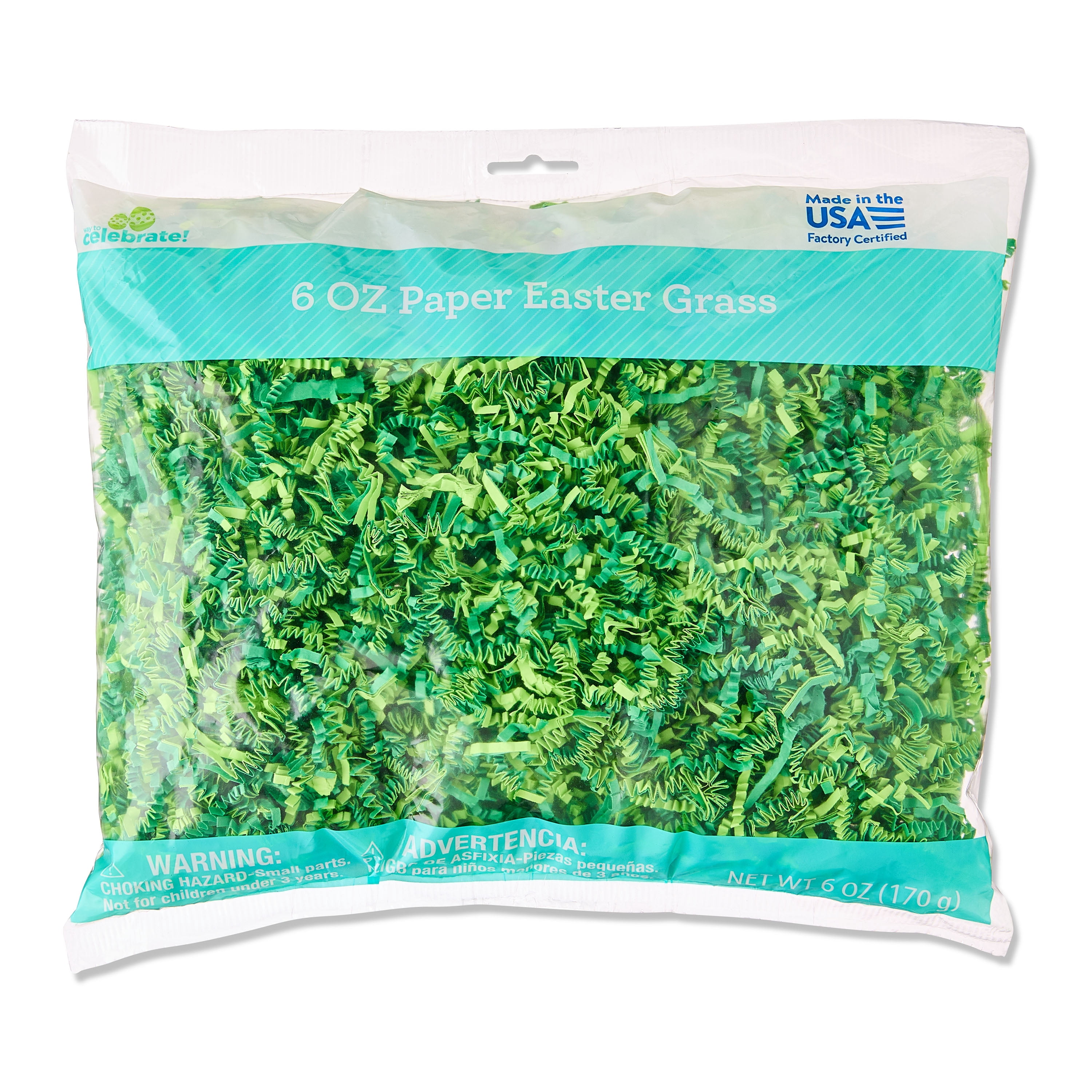 Paper Grass, Green, 3 oz, Easter by Way To Celebrate
