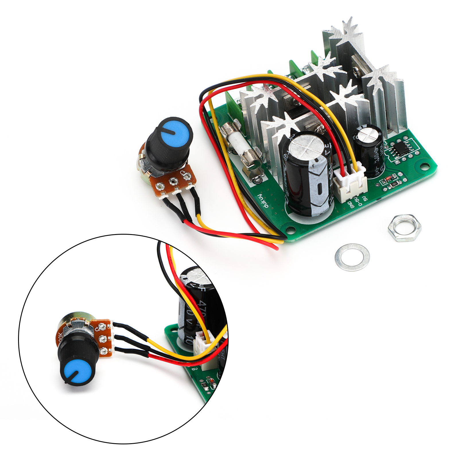 DC 6V90V 15A PWM Motor Stepless Variable Speed Control Switch Governor