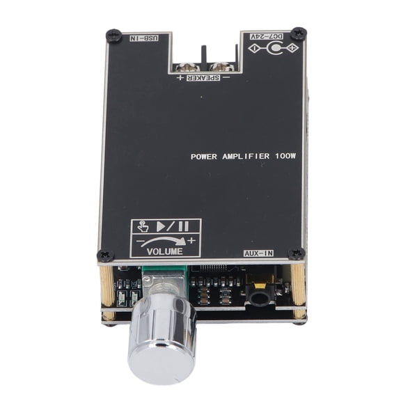 DC 7-24V Sound Amplifier Module 100W Single Channel AUX BT USB Digital Stereo Power Amplifier Board / 3.5x1.77x0.79 inches (8.9x4.5x2.0 cm)