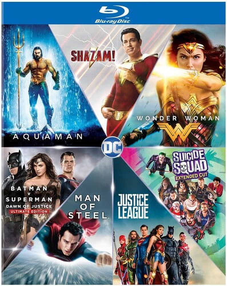 DC 7-Film Collection (Aquaman / Batman v Superman: Dawn of Justice / Justice League / Man of Steel / Shazam! / Suicide Squad / Wonder Woman) (Blu-ray), Warner Bros., Action