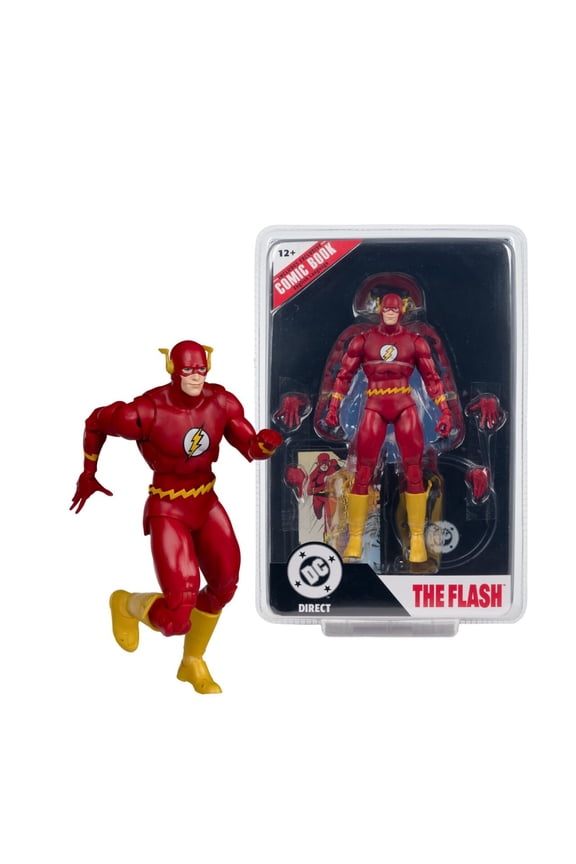 DC Direct Page Punchers The Flash Barry Allen (The Flash #123) 7" Action Figure w/ Comic - McFarlane Toys