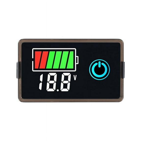 DC 8-100V Digital Voltage Power Indicator for Lead-Acid Lithium Battery 12V/24V/36V/48V Two-Wire Anti Reverse Switch C,1 x Power indicator,Black