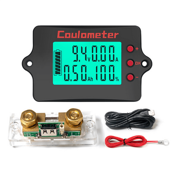DC 8-120V PZEM-037 Battery Indicator Coulometer Voltmeter Ammeter Acid/Lithium/Lithium Iron Battery Tester 100A Shunt