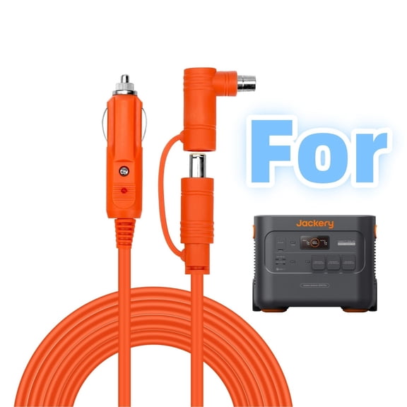 DC 8mm Car Charger Cable 14AWG 12V/24V Compatible with Jackery Explorer 1000 Plus/Pro/1000