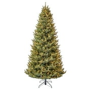 My Texas House 9FT Grand Spruce Prelit Green Artificial Christmas Tree with LumaDazzle Color-Changing Twinkle LED Lights and Quick Set®