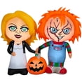 thumbnail image 1 of Halloween Airblown Yard Inflatables Chucky and Bride & Pumkin 66.14 in x 19.29 in x 57.48 in 5.09 lb, 1 of 6