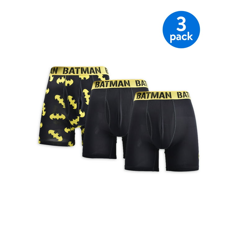 DC, Adult Mens, 3-Pack Batman Boxer Briefs, Sizes S-XL 
