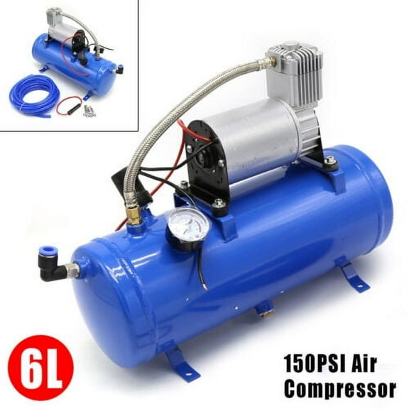 DC Air Compressor 150 PSI with 6L Tank for Train Horns Air Horn Motorhome Tires