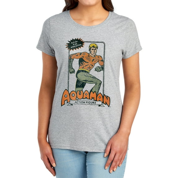 DC Am Action Figure Women's T Shirt, Athletic Heather, Small