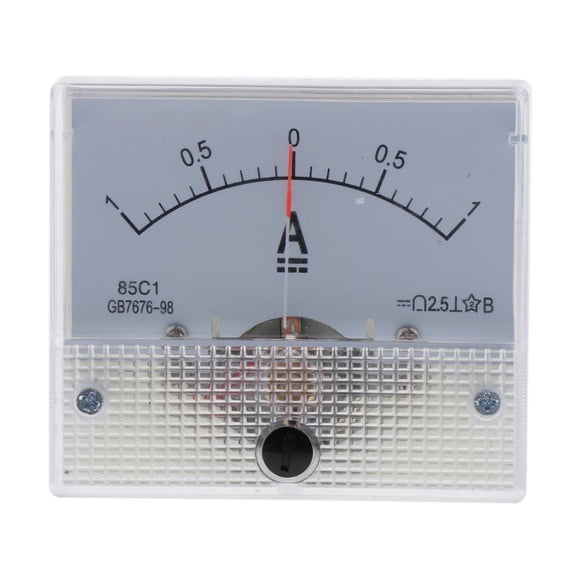 DC Analog Amp Meter Ammeter 85C1 Gauge Auto Circuit Measurement - 0-1A, 62x60x55mm