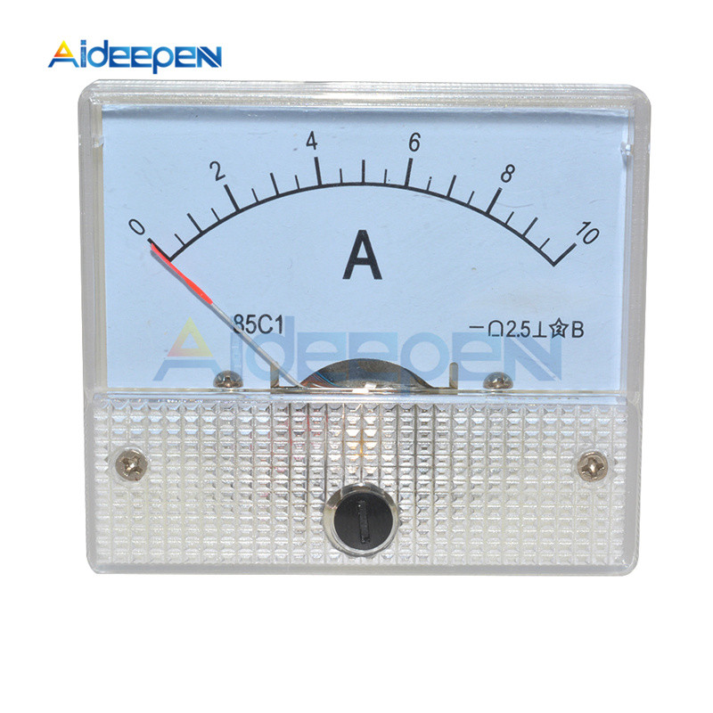 DC Analog Voltmeter Current Meter Panel 5A 10A 30V 50V 85C1 Pointer