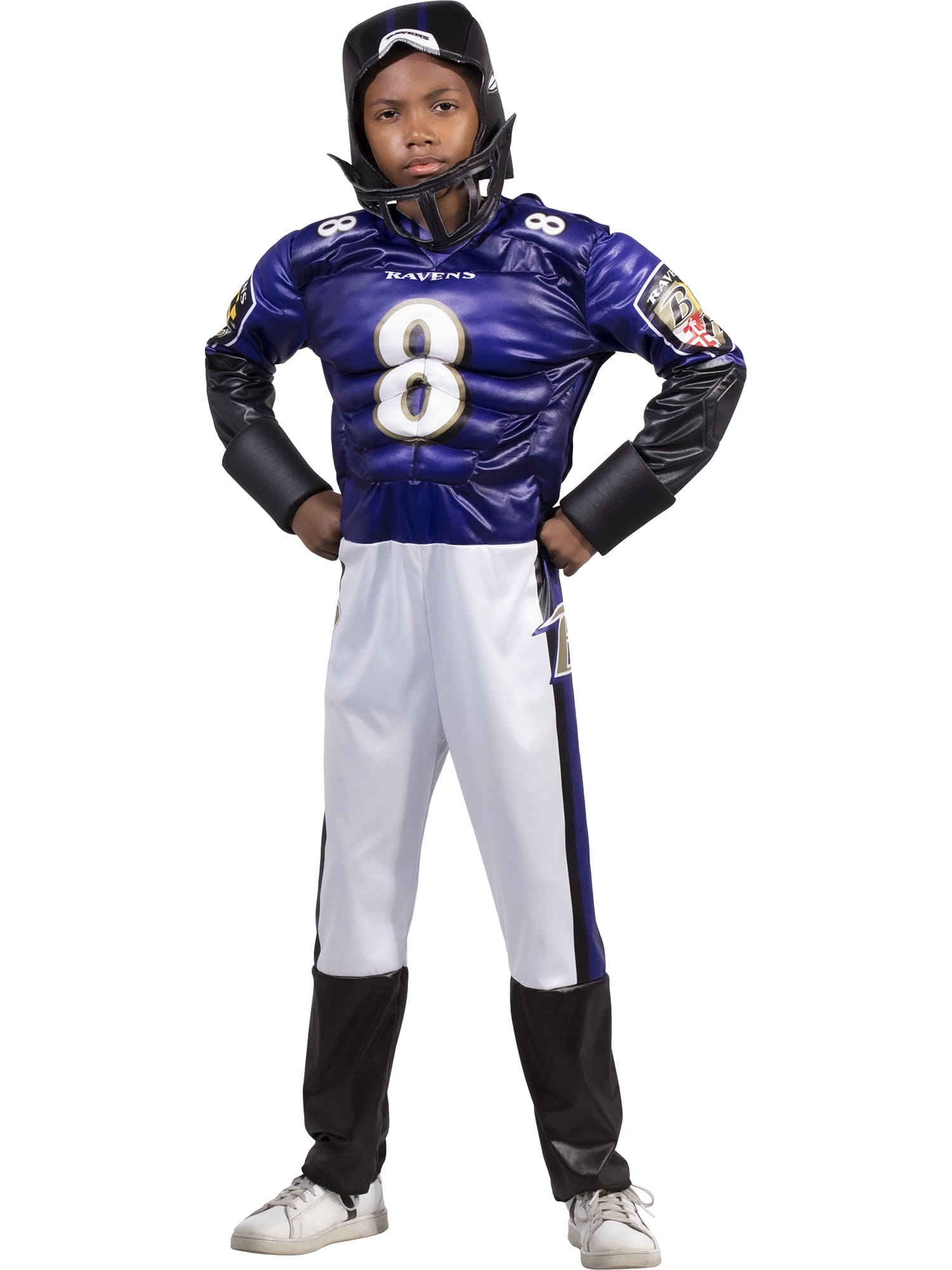 DC B Jackson NFL Boys Rookie Muscle Suit, Blue/White/Black Halloween Costume  
