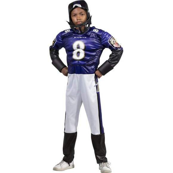 DC B Jackson NFL Boys Rookie Muscle Suit, Blue/White/Black Halloween Costume
