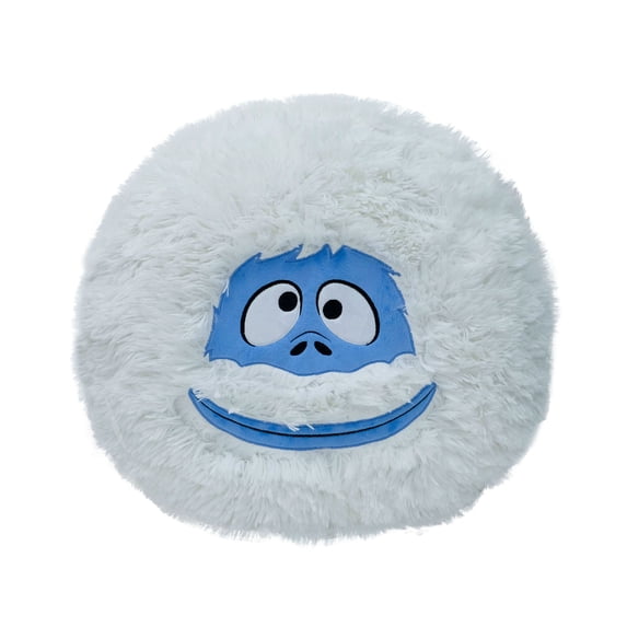 Bumble 16 Inch Furry Pillow Featuring the Face of the Abominable Snowman, White by Ruz