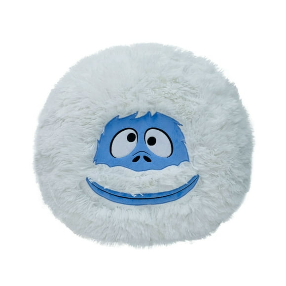 Bumble 16 Inch Furry Pillow Featuring the Face of the Abominable Snowman, White by Ruz
